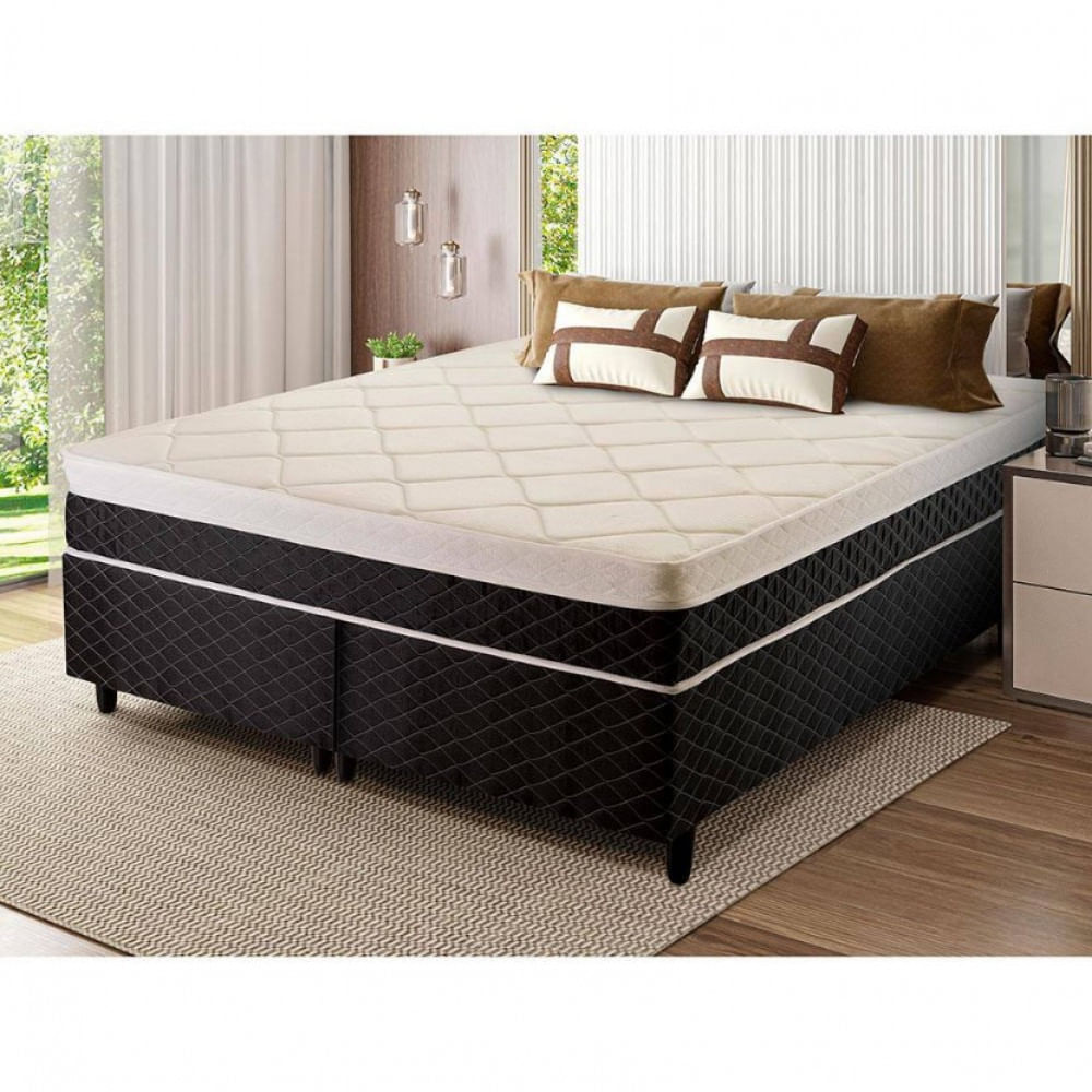 Colchão King Size Hellen Palermo com Molas Ensacadas e Revestimento em Tecido Poliéster 24x193x203cm