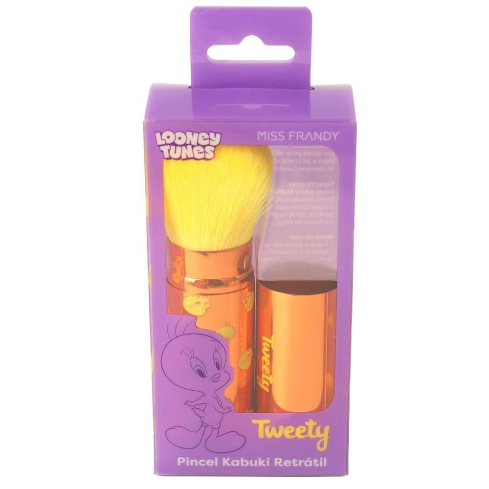 Pincel Kabuki Retrátil Linha Tweety - Miss Frandy