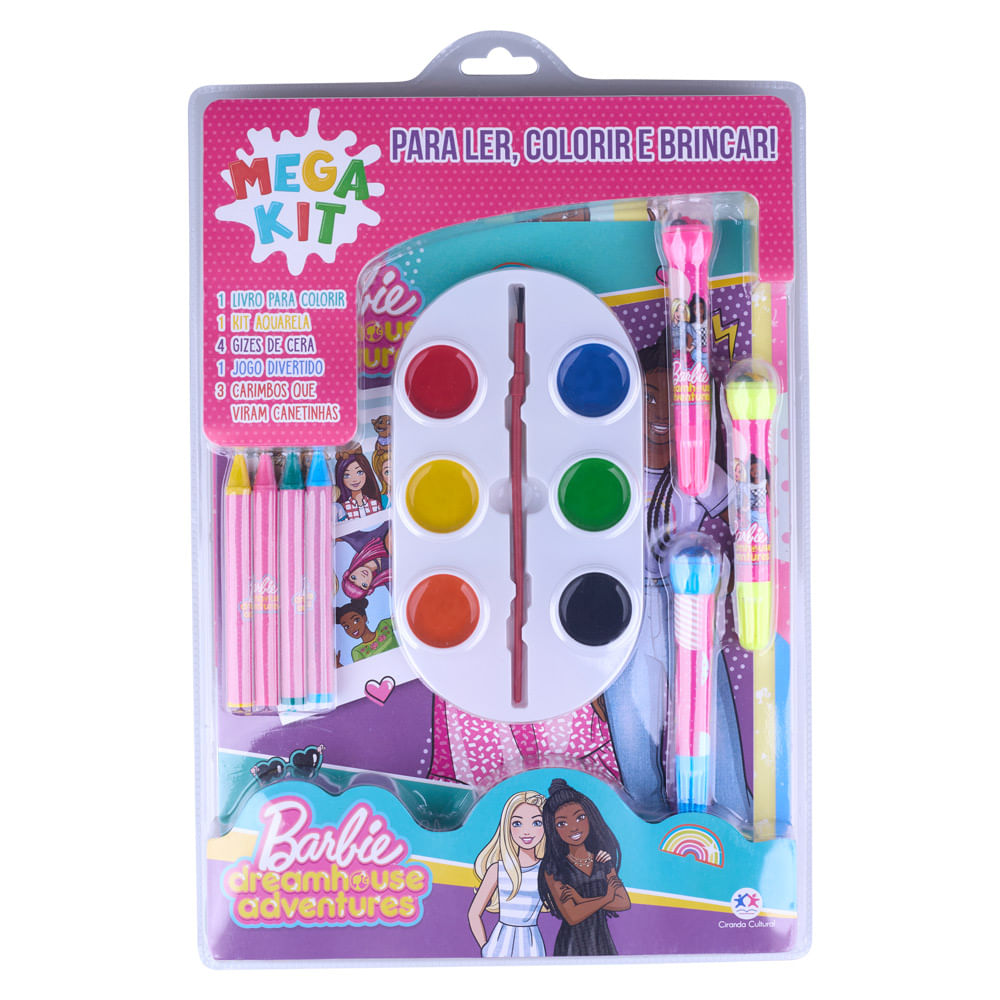Mega Kit Livro para Ler, Colorir e Brincar Ciranda Cultural Barbie