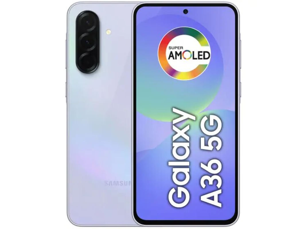 Smartphone Samsung Galaxy A36 256GB 5G - Violeta, Câmera Tripla 50MP, RAM 8GB, Tela 6.7"