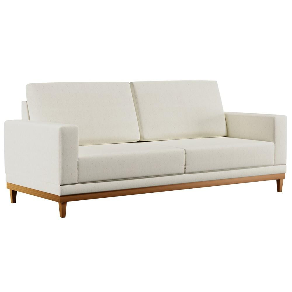 Sofá Living 180cm 3 Lugares Kayrós D05 Linho Cru - Mpozenato
