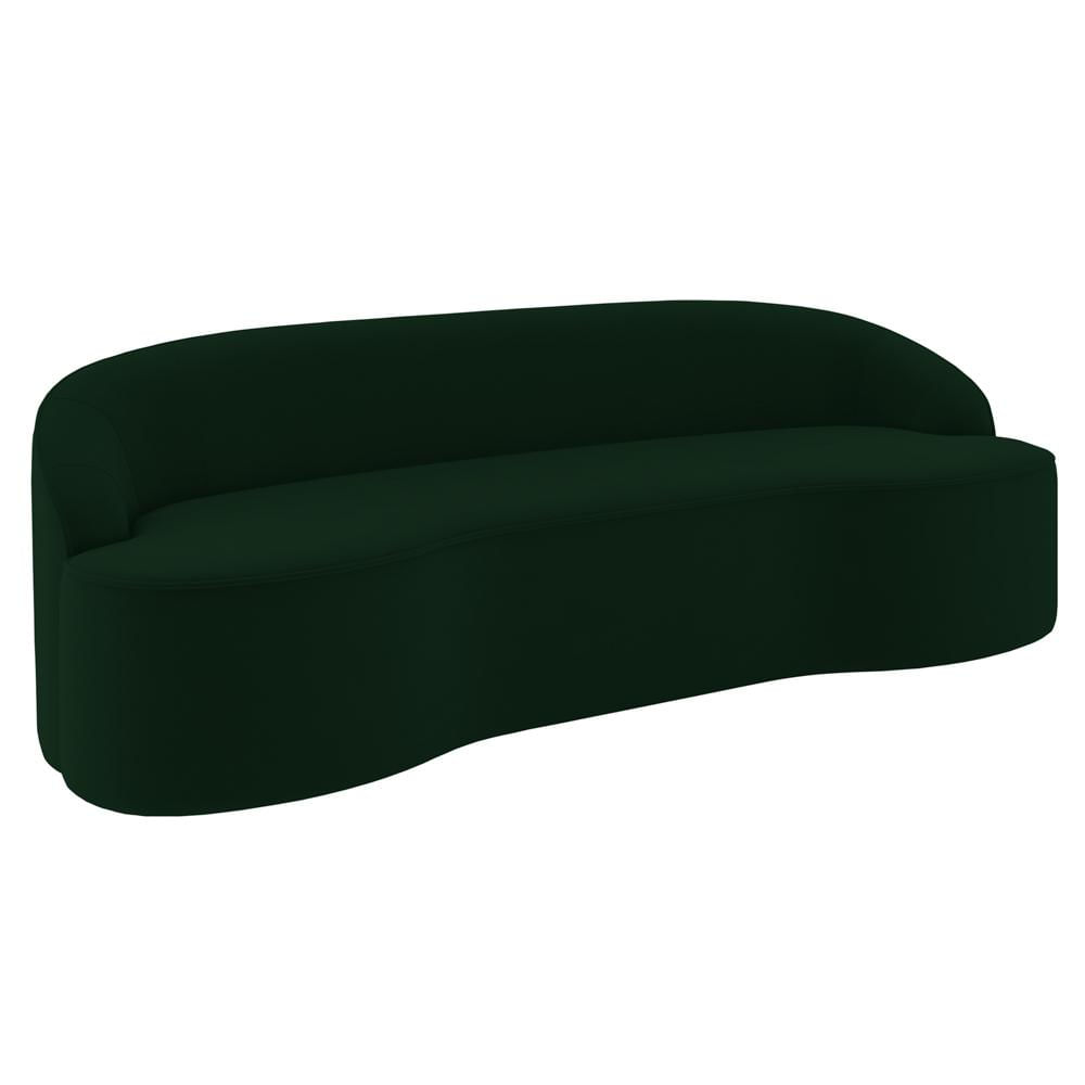 Sofá 5 Lugares para Sala de Estar Living 300cm Theo D06 Veludo Esmeralda - Mpozenato