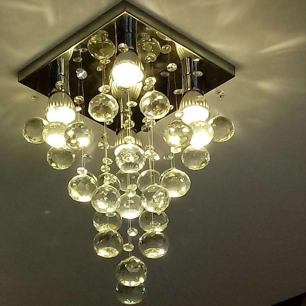 Lustre Para Sala, Quarto, Hall, Sala De Jantar, Cozinha Em Cristal K9 Base 20x20 40cm