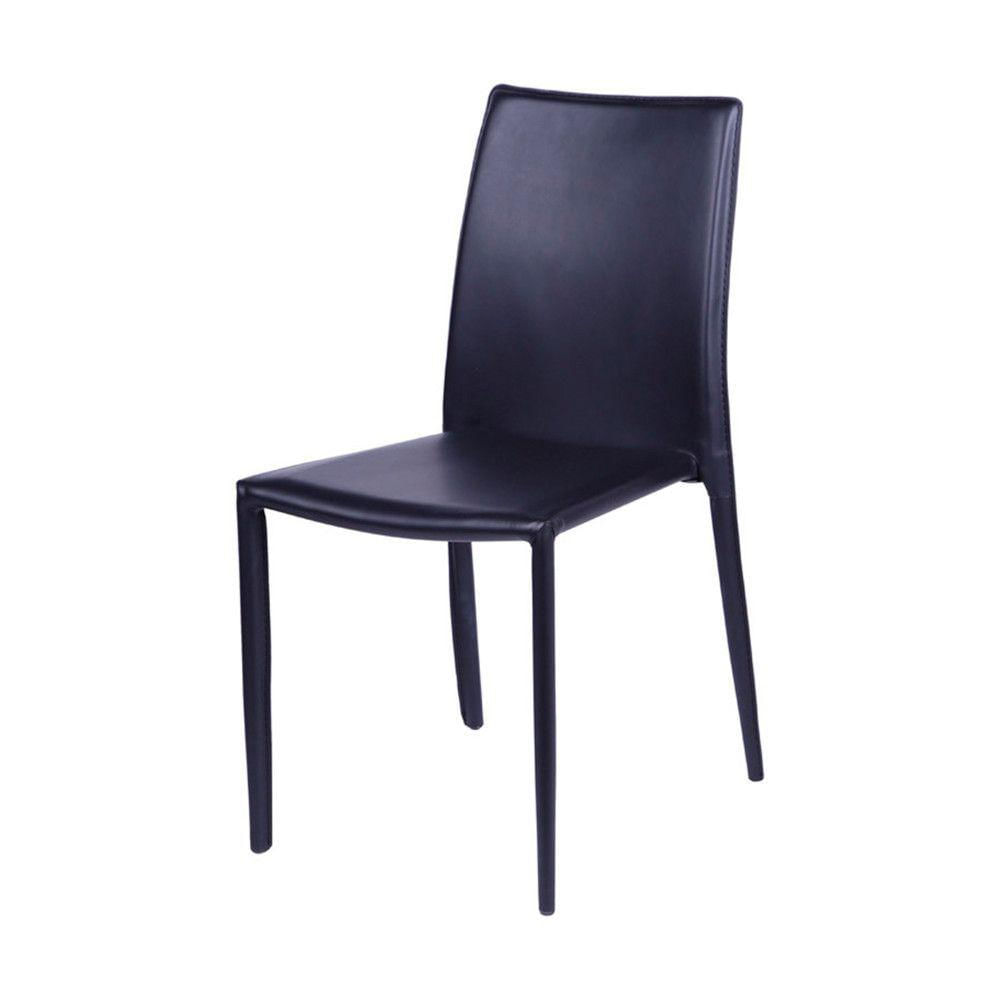Cadeira Or-4401 Em Corino Com Estrutura De Metal Or Design Preto