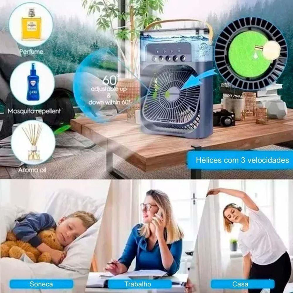 Ventilador Portátil De Mesa Mini Ar Condicionado Umidificado