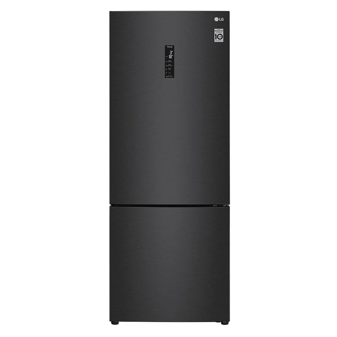 Geladeira LG Smart Frost Free Inverter 451L Inverse Inox Preta 110V GC-B569NQLC