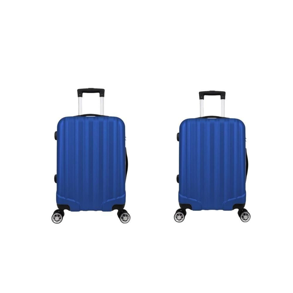 Kit Mala De Viagem ABS 2 Peças Adventure E Action Fortt Azul MAB01-AZ