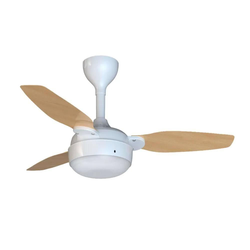 Ventilador De Teto Legacy Branco E Pinus Inverter - Ventisol Bivolt