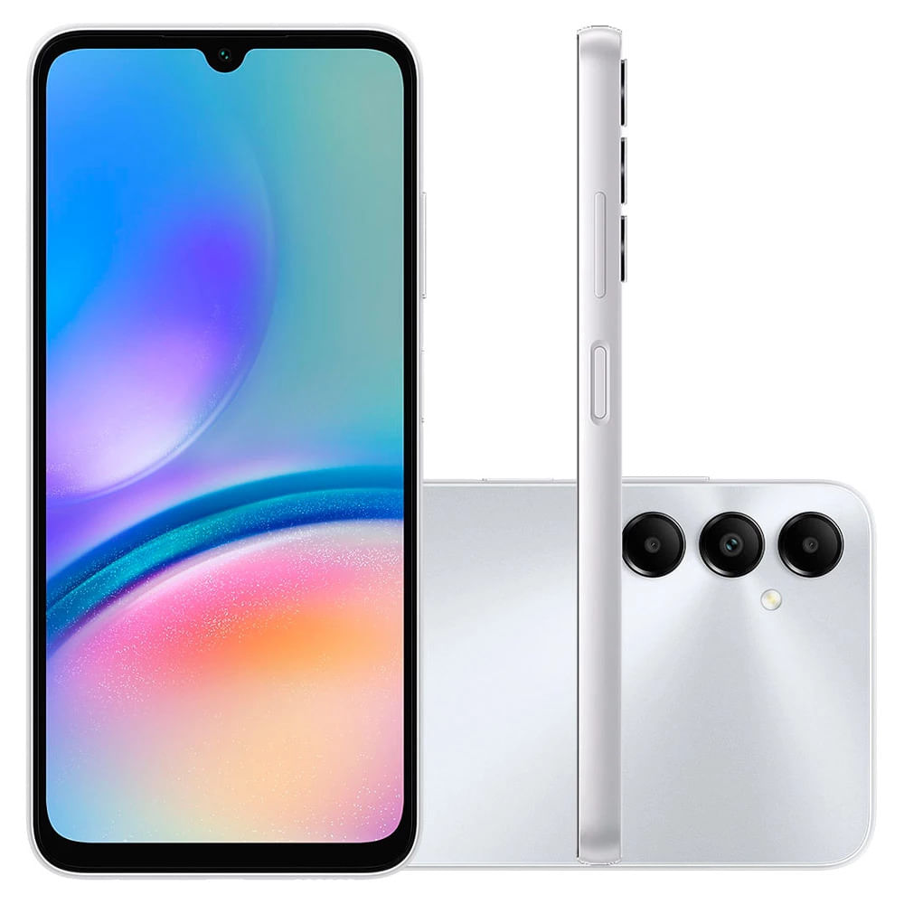 Smartphone Samsung Galaxy A05s 4G 128GB Tela de 6.7" Câmera Dupla 50MP + 2MP + 2MP Prata