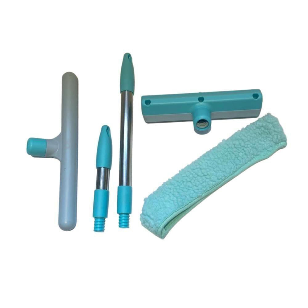 Rodo Mop Limpa Vidros Kit Limpador Janelas Portas Com Acessorios Sacada Articulado Micro Fibra