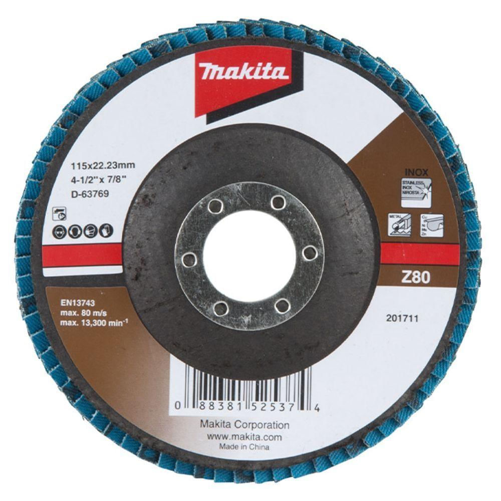 Flap Disco 115 Mm Grão Z80 Makita