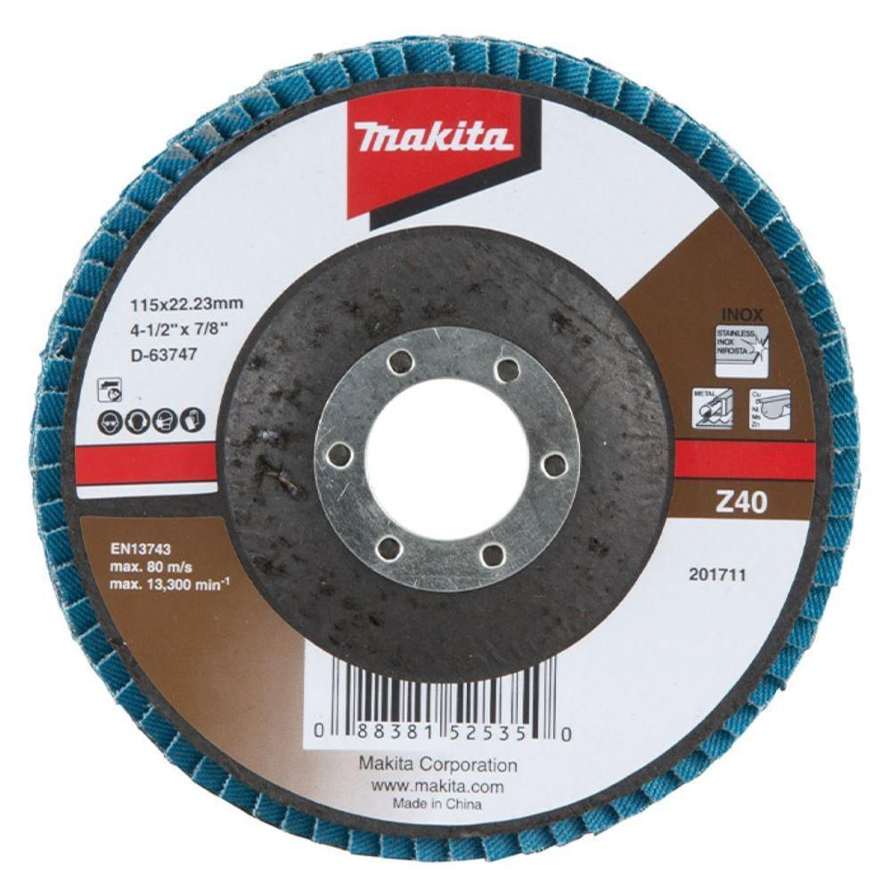 Flap Disco 115 Mm Grão Z40 Makita