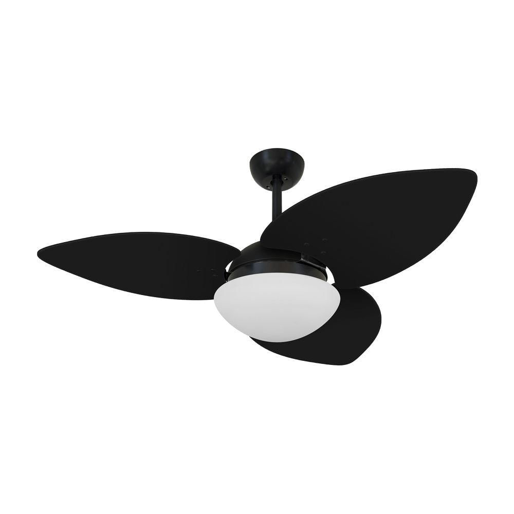 Ventilador De Teto Kovalski Nero 3 Pás Preto 220V