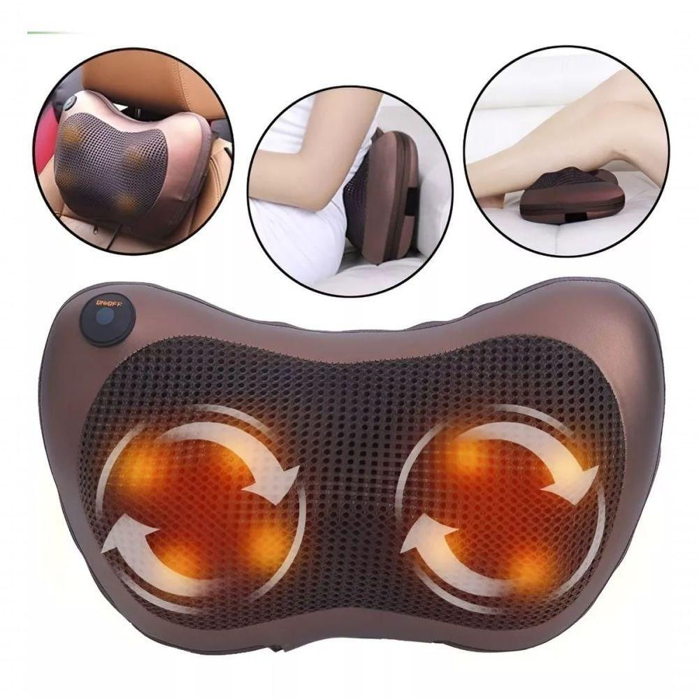 Almofada Massageadora Shiatsu Bivolt Com Potência De 20w Relaxante Para Pés Lombar Pescoço Desligamento Automático