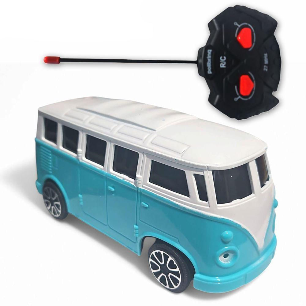 Carrinho De Controle Remoto Perua Kombi Clássico Da Estrada Azul