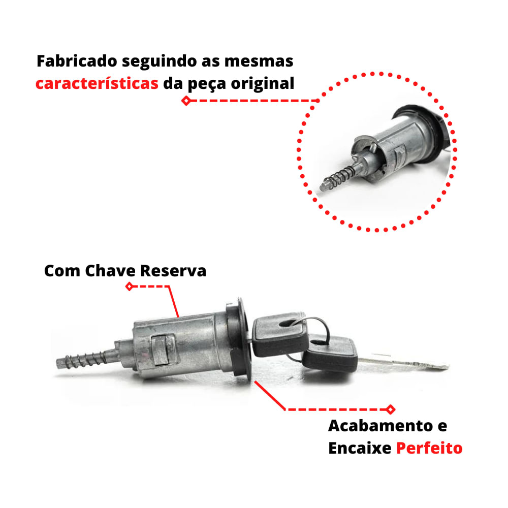 Cilindro Ignição Coluna Direção Com Chave Corsa 1994 A 2010