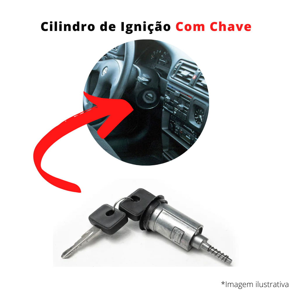 Cilindro Ignição Coluna Direção Com Chave Corsa 1994 A 2010