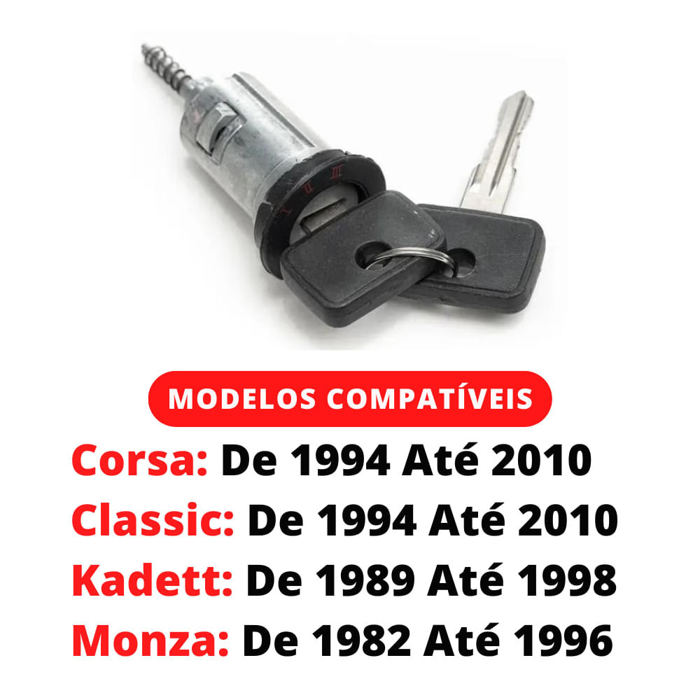 Cilindro Ignição Coluna Direção C Chave Monza 1994 A 2010