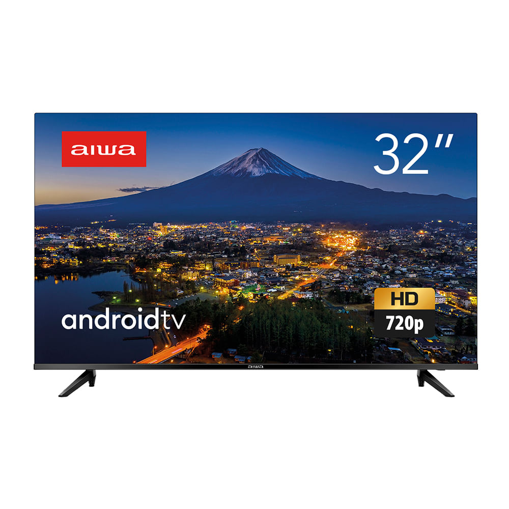 Smart TV 32" Aiwa AWS-TV-32-BL-02-A Borda Infinita - Bivolt