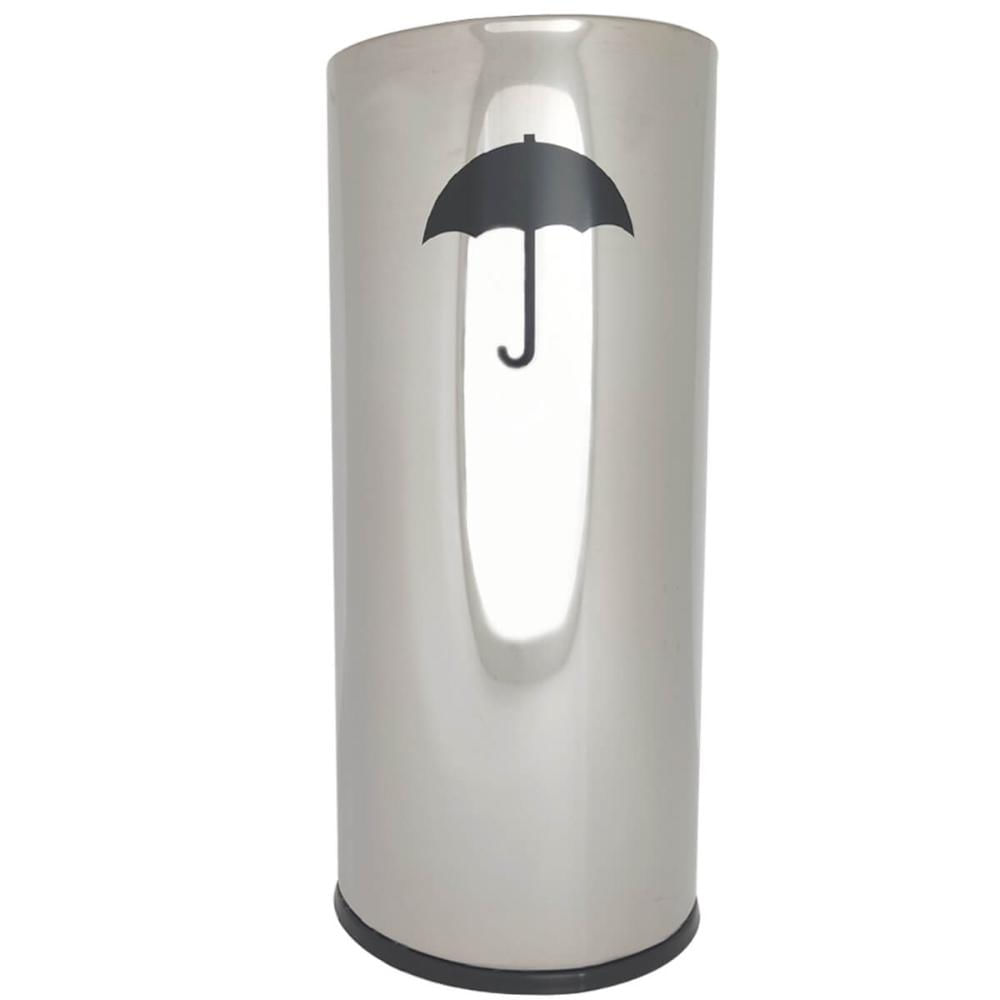 Suporte Porta Guarda-Chuva Home 20x45cm Cesto Aço Inox com Coletor de Água Martinazzo