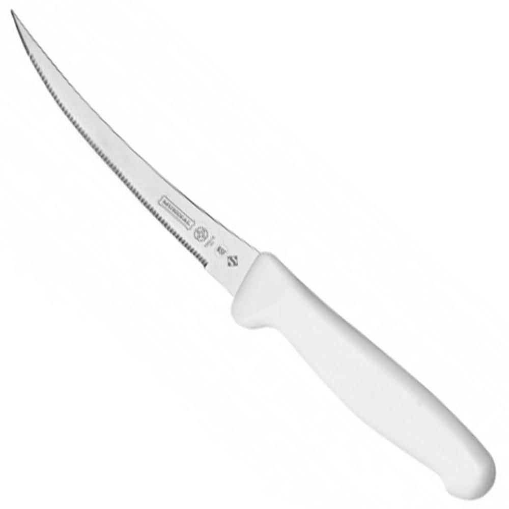 Faca para Cortar Tomate Temperos 5' Serrilhada Master Line Mundial Cabo Branco Aço Inox