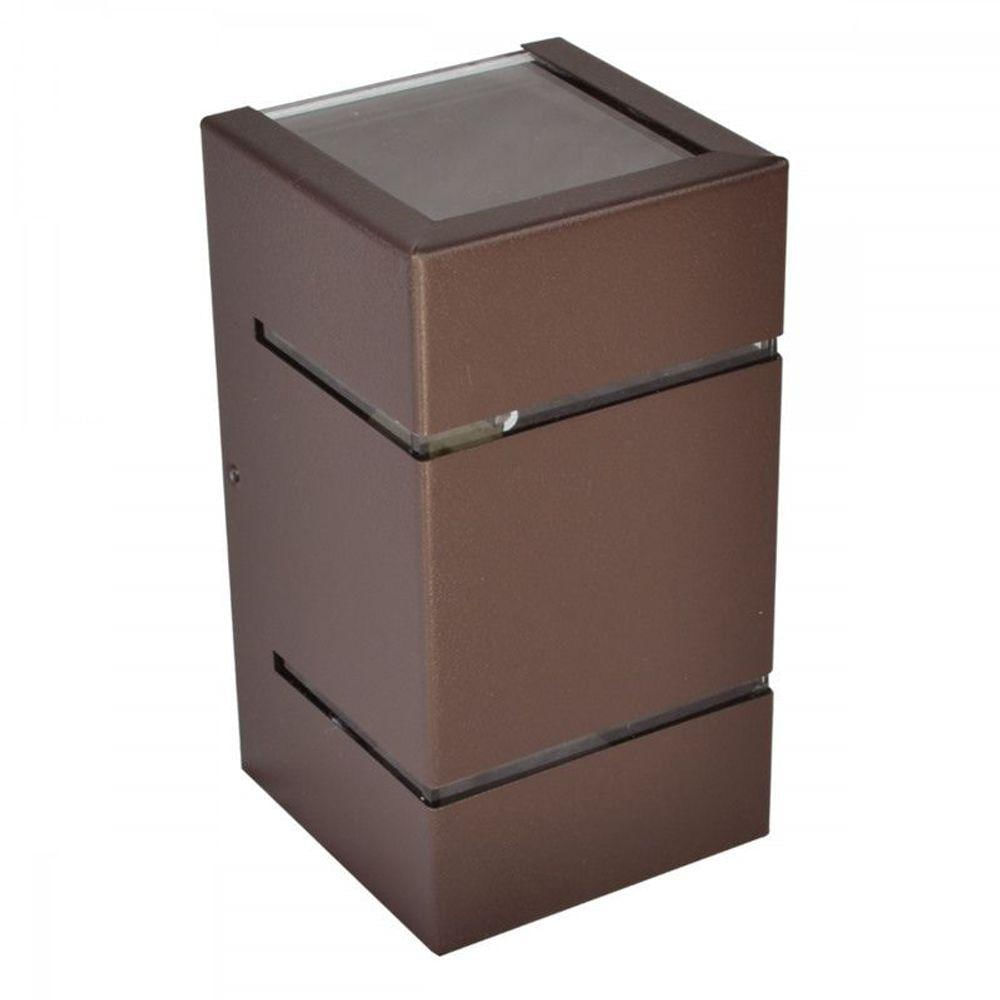 Arandela 2 Focos E 2 Frisos Retangular Soquete G9 6203 Marrom