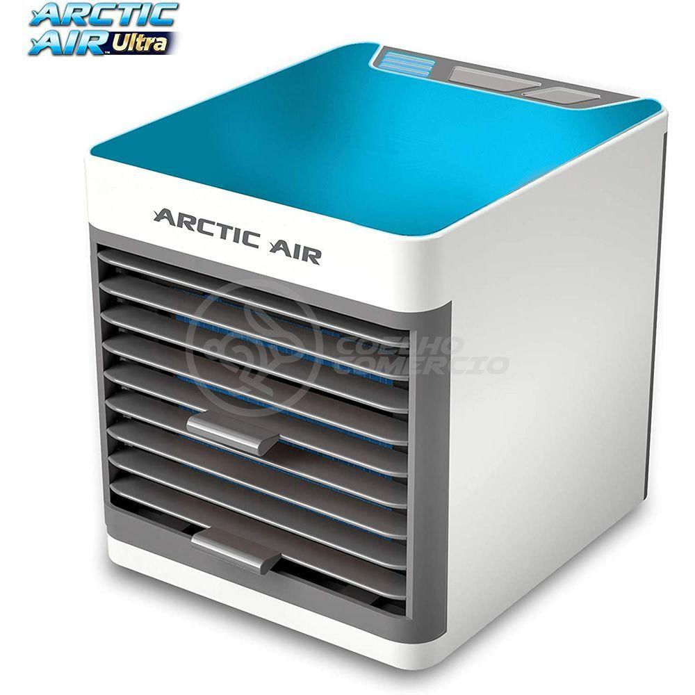 Ar Condicionado Portátil Arctic Air Cooler Umidificador Climatizador Luz Led 7 Cores Rgb