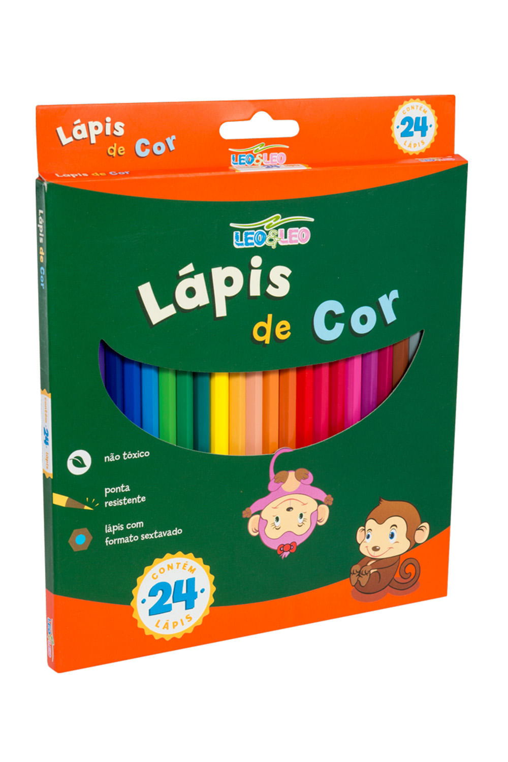 Lápis de Cor Leonora Sextavado Flex 24 Cores
