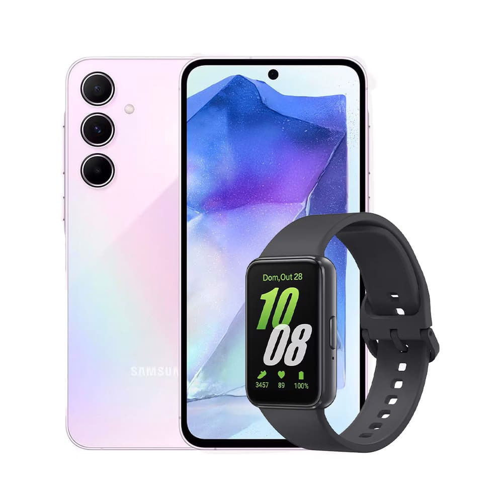 Smartphone Samsung Galaxy A55 5G 256GB, 8GB RAM, Tela Super AMOLED 6.6, Câmera Tripla Traseira de até 50MP e Selfie de 32MP + Fit3 Grafite