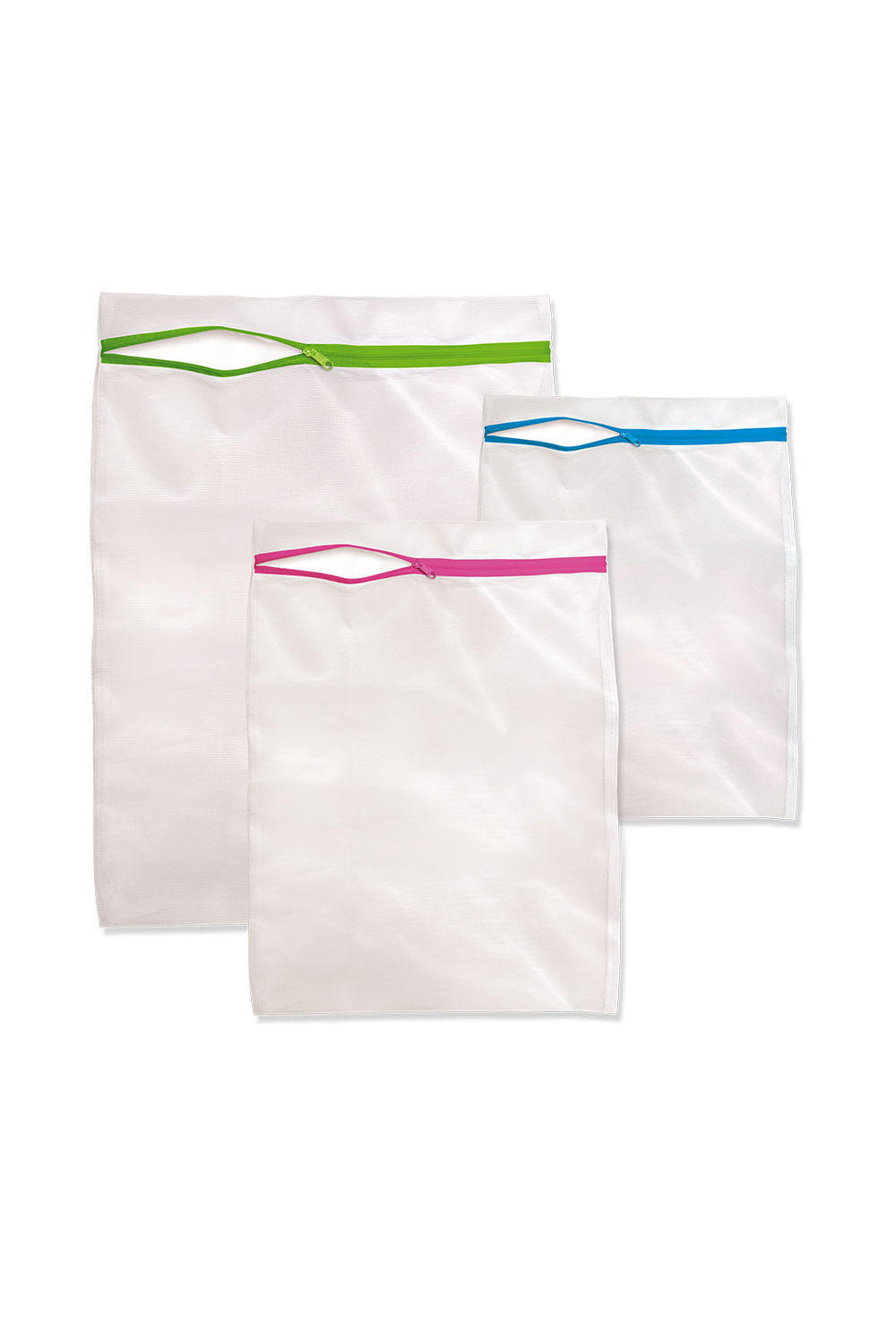 Kit Saco para Lavar Roupa Plast-Leo com 3 Peças Branco