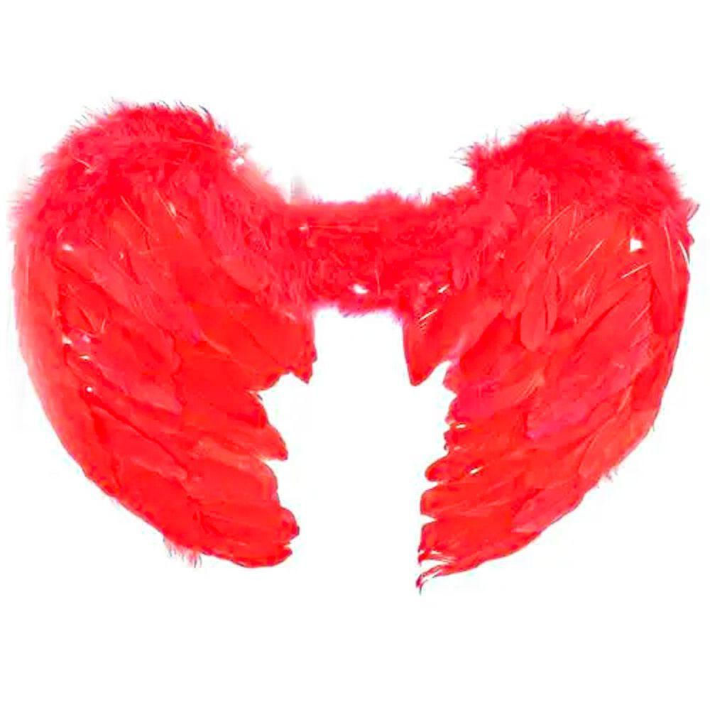 Asa De Anjo Vermelha Infantil - 50cm