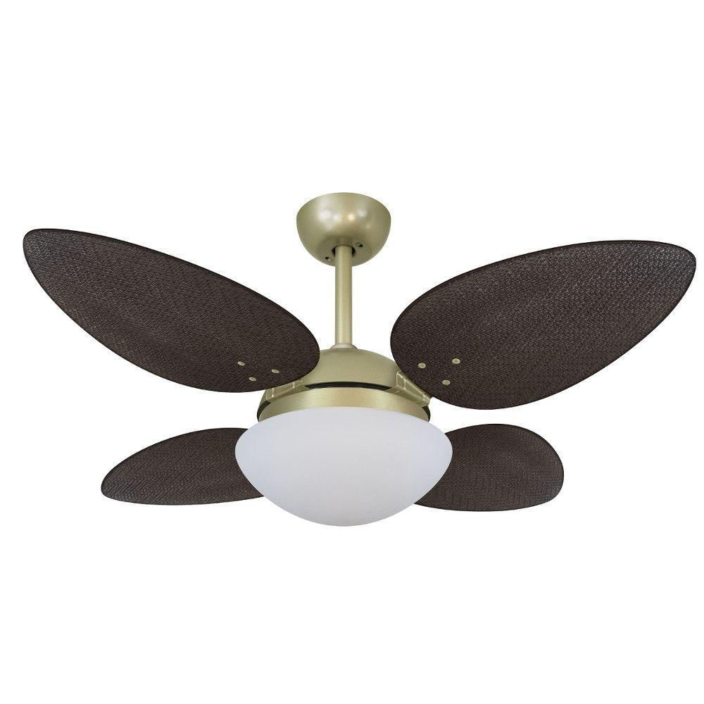 Ventilador De Teto Volare Petalo Palmae Tabaco 220V
