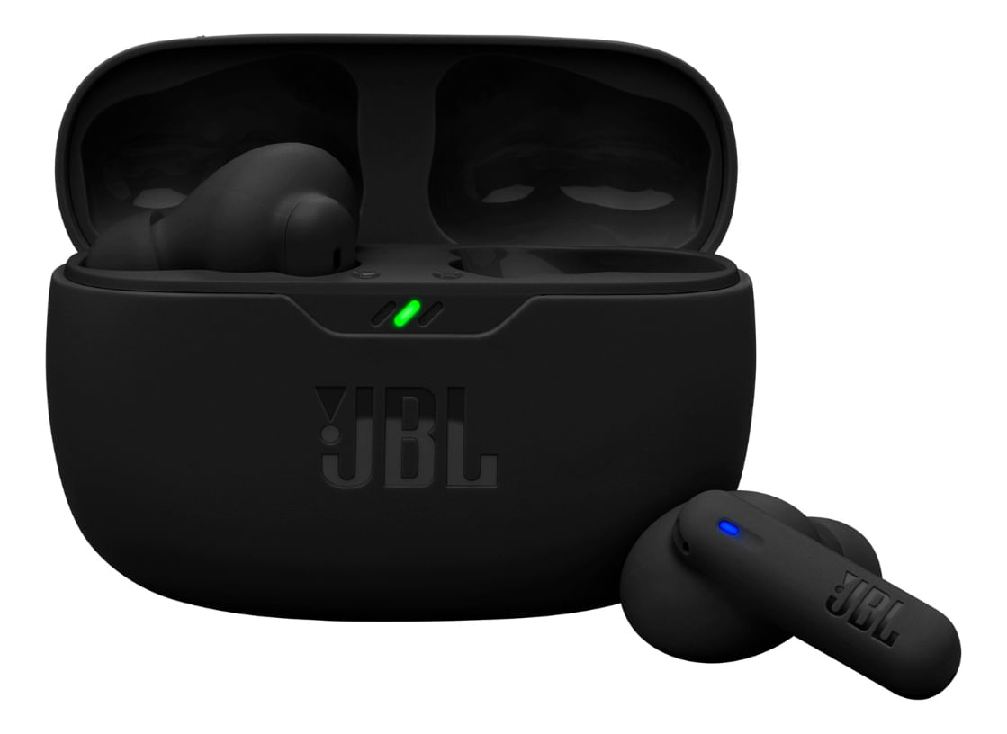 Fone De Ouvido Bluetooth Sem Fio JBL Wave Beam 2 Com Microfone - Preto
