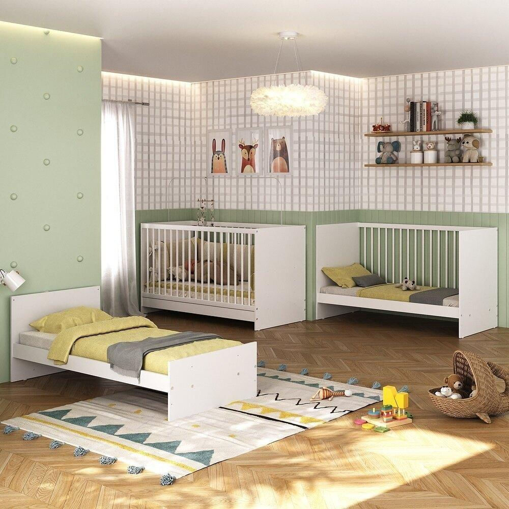 Berço 3 Em 1 Com Colchão Incluso Mp0527gc Branco