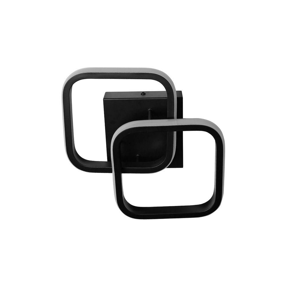 Plafon Taschibra Village Square Led Bivolt Preto 3000k Luz Amarela 15051000