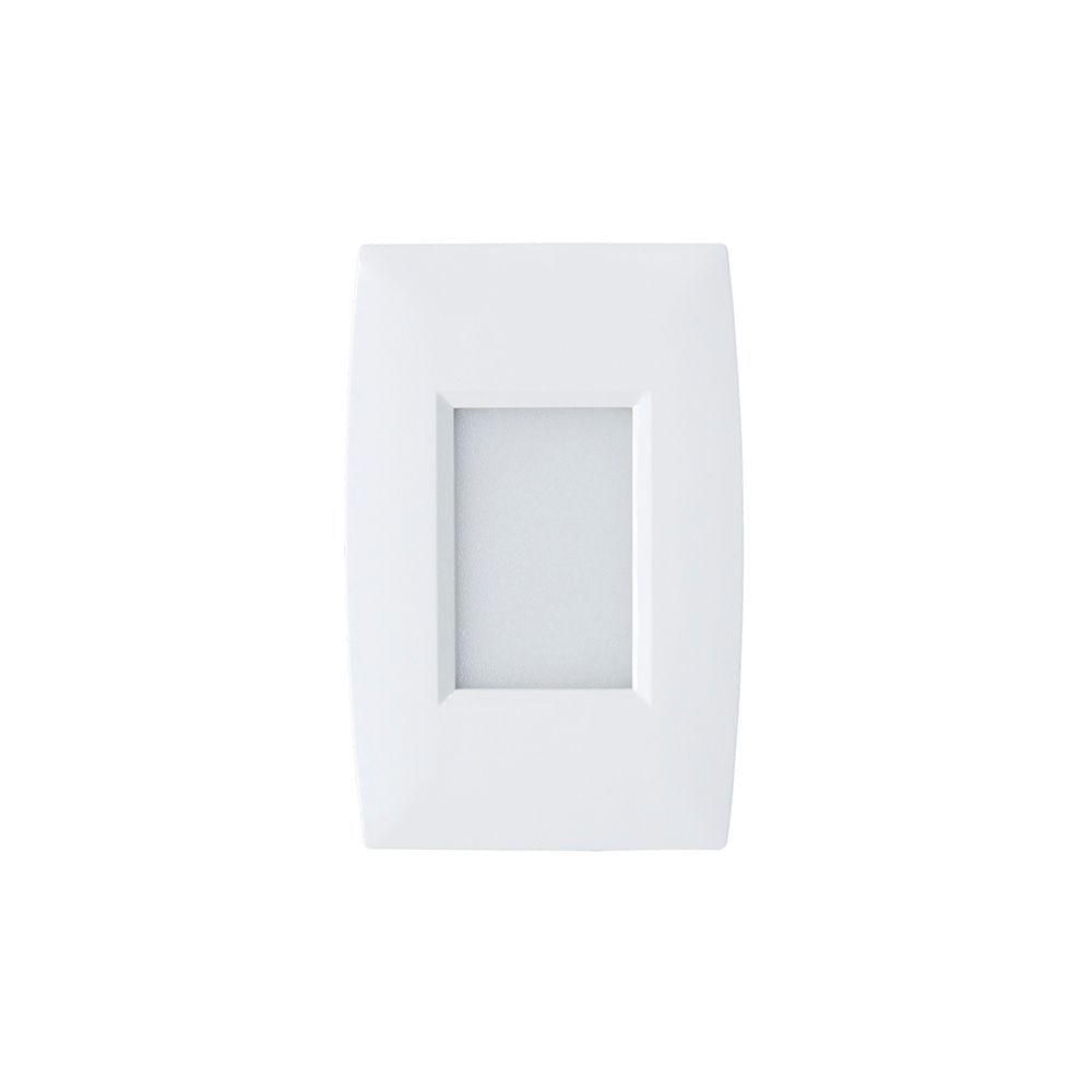 Balizador Taschibra Cine Direct De Embutir Led 2w Bivolt Branco 3000k Luz Amarela 15060108