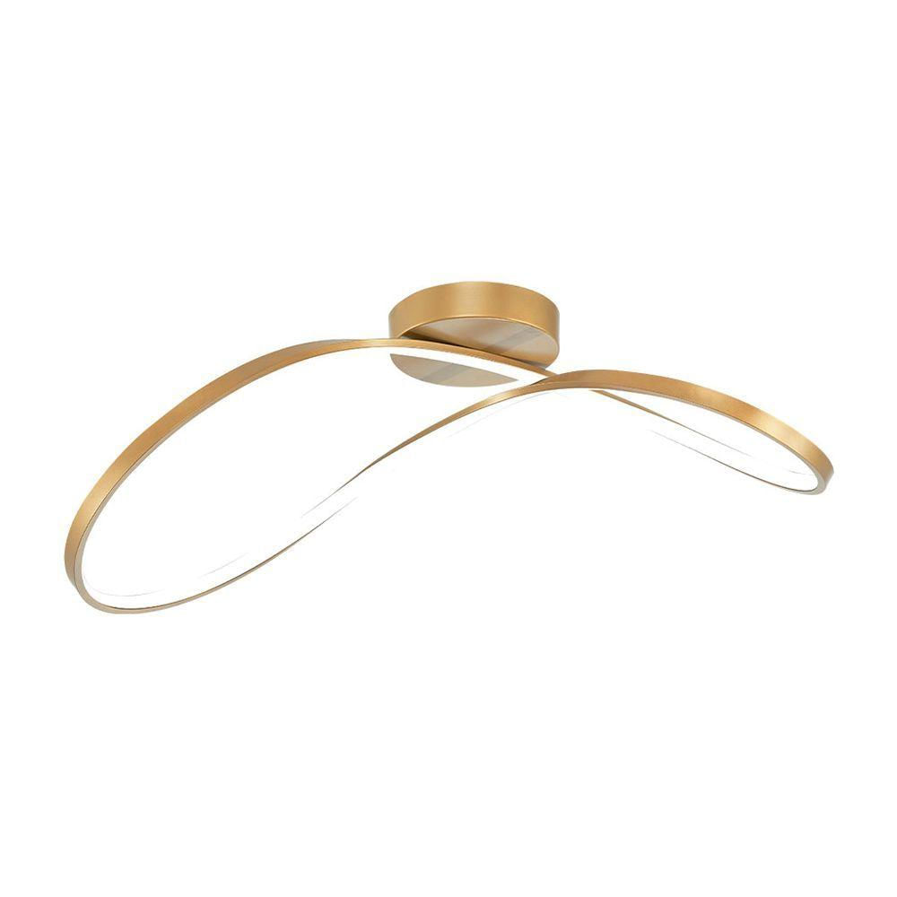 Plafon Taschibra Jakarta Led Bivolt Dourado 3000k Luz Amarela 15051067