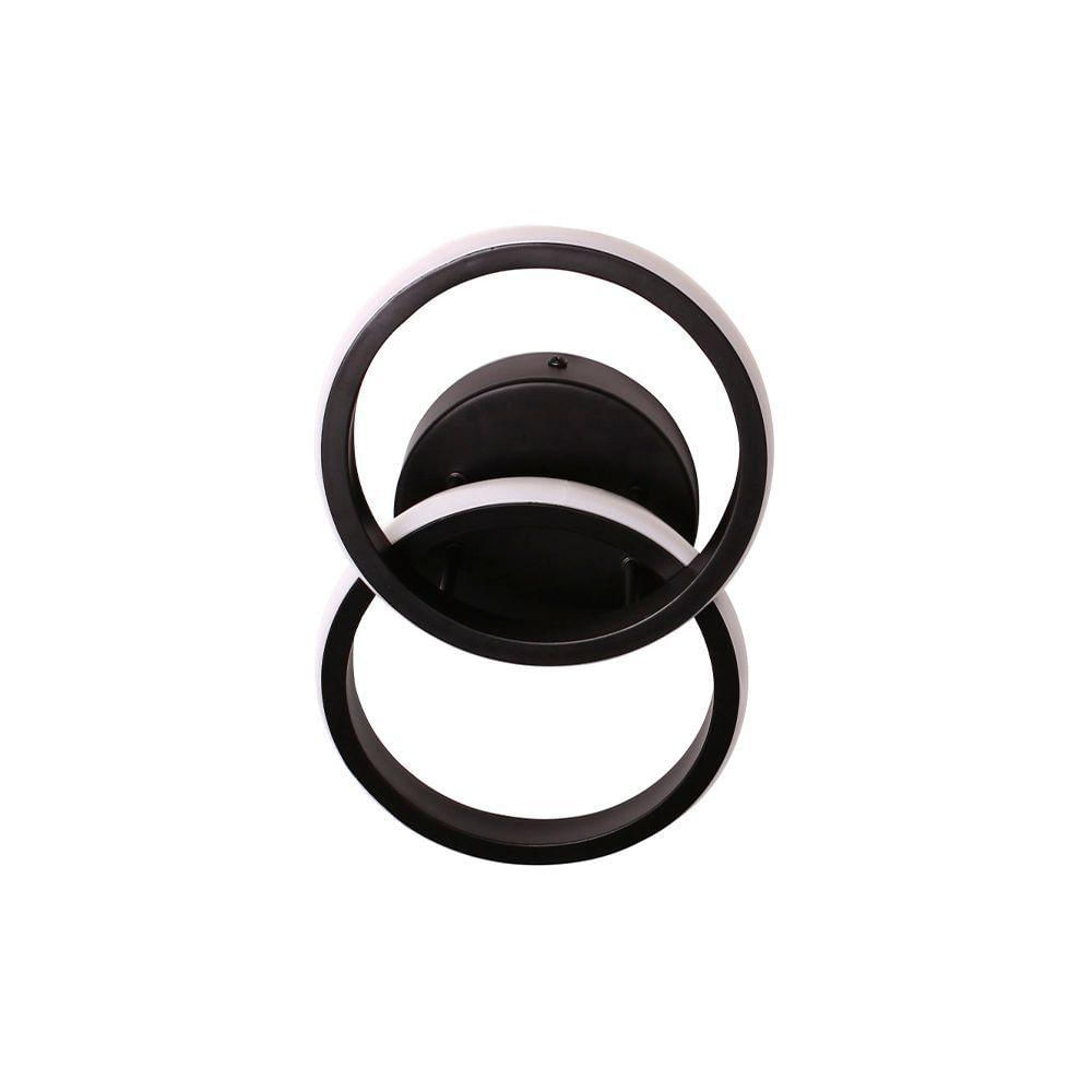 Plafon Taschibra Village Circle Led Bivolt Preto 3000k Luz Amarela 15050998