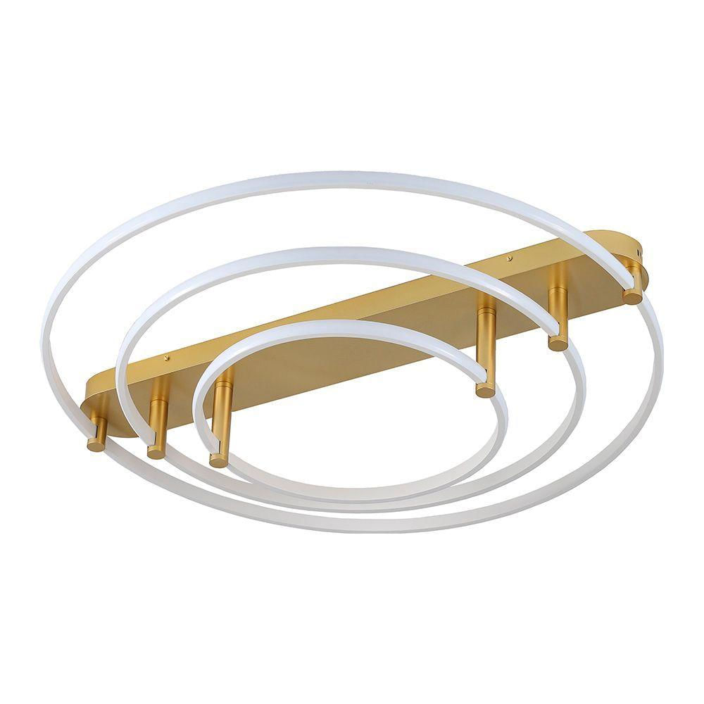 Plafon Skylight Listo 3106l Led Bivolt Branco/dourado