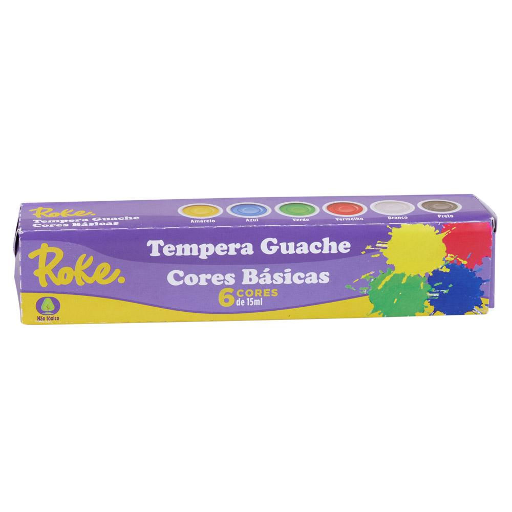 Tinta Guache com 6 Cores 15ml Imex