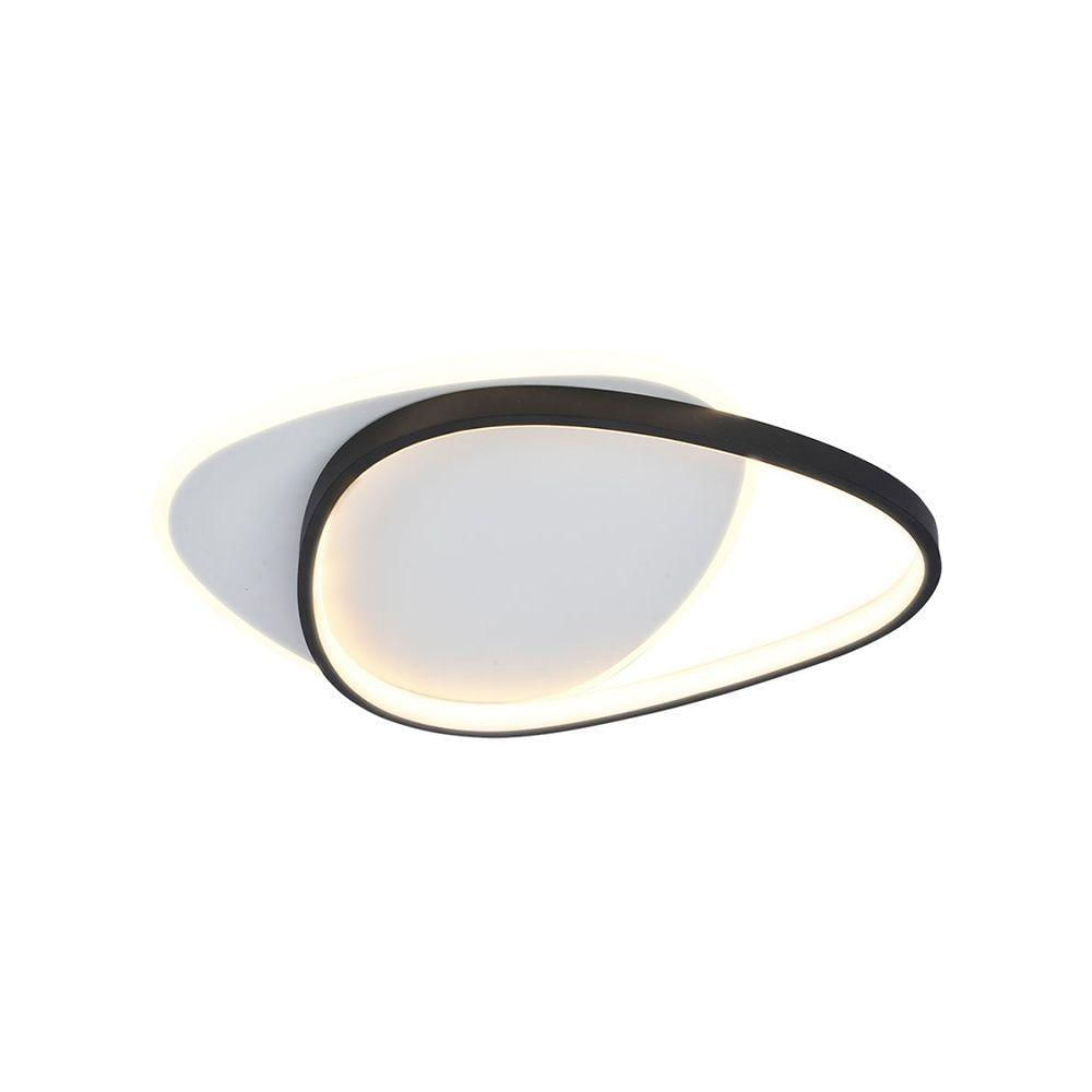 Plafon Taschibra Outline Led Bivolt Preto/branco 3000k Luz Amarela 15051041