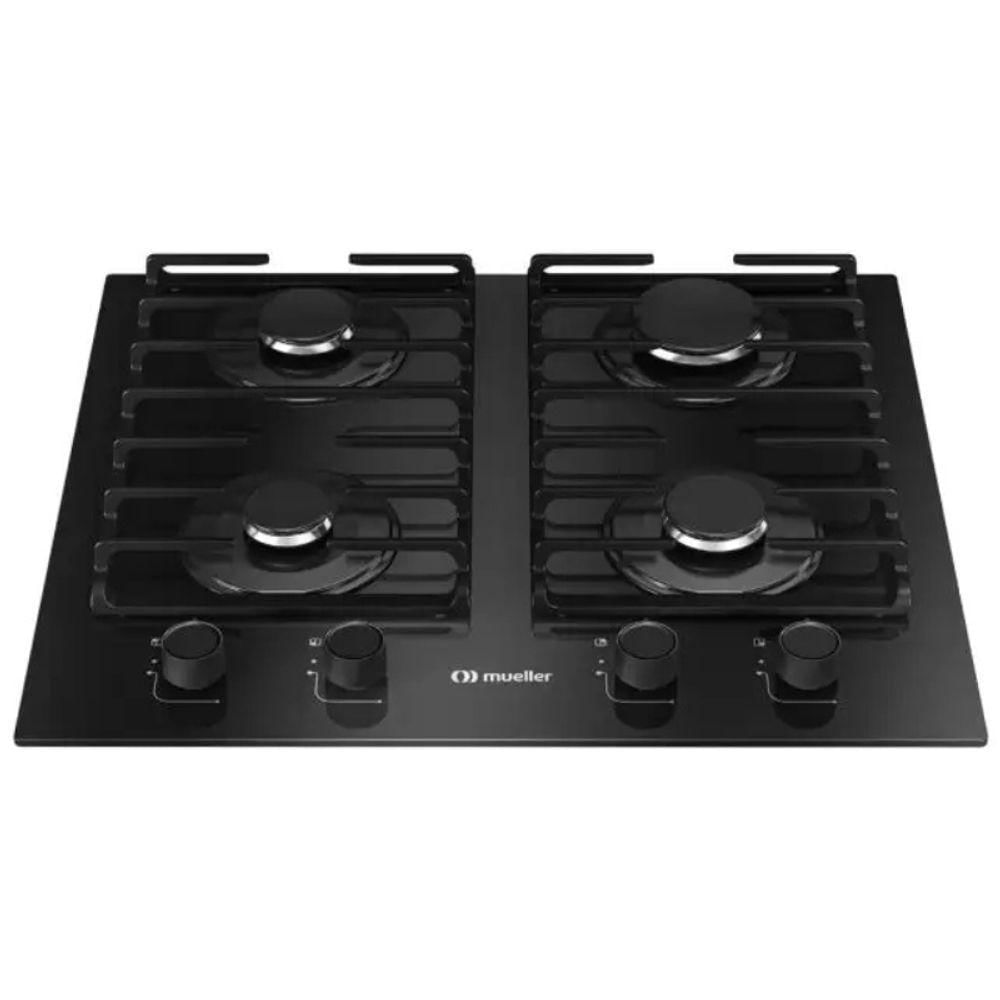 Cooktop 4 Bocas Gás Mesa De Vidro Preto Bivolt Mueller