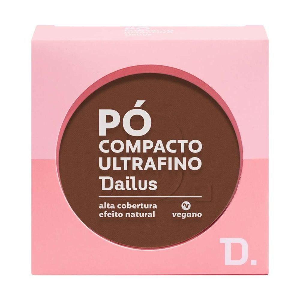 Pó Compacto Ultrafino 9g Dailus Acabamento Suave e Controle De Brilho D12 Escuro