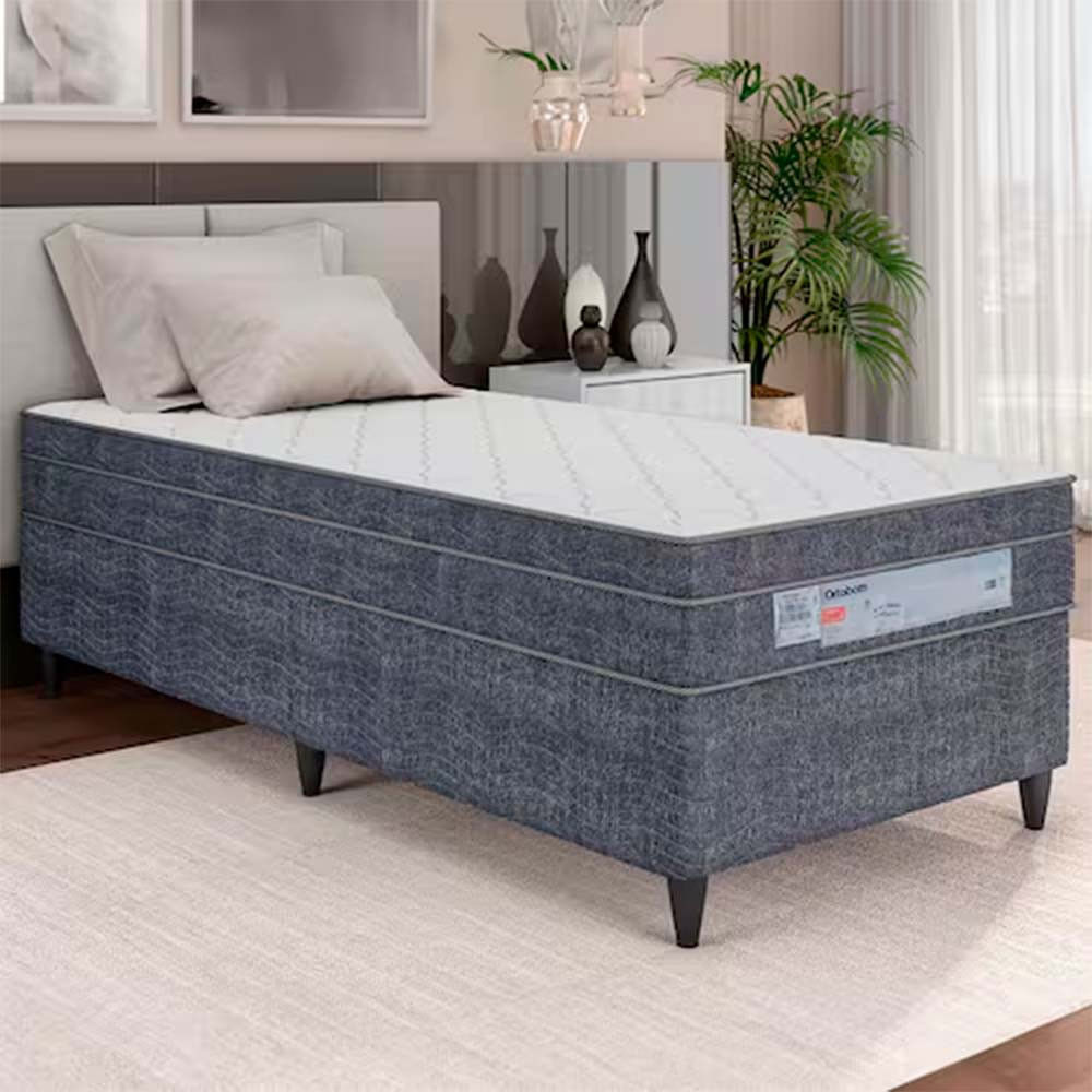 Colchão de Solteiro Ortobom New Caring com Europillow e Molas Nanolastic 21x88x188cm