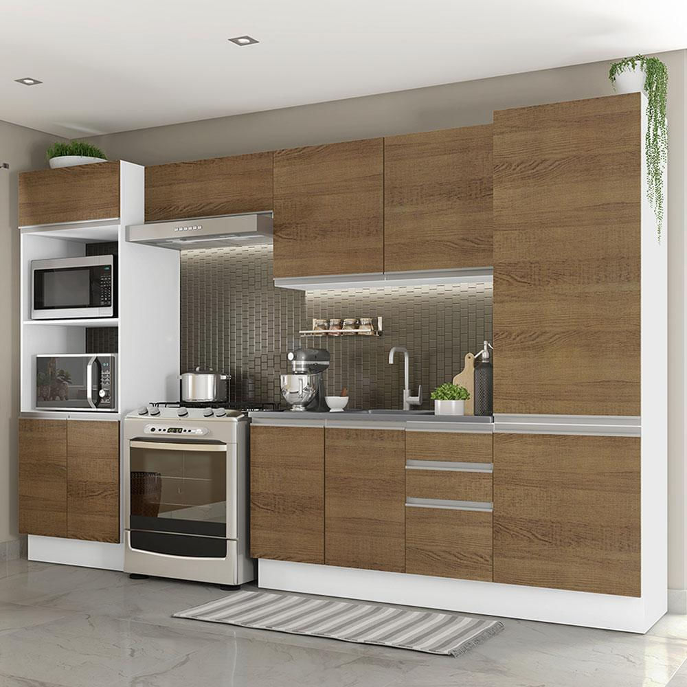 Cozinha Completa Madesa 100% MDF Acordes 2 Gavetas 11 Portas (Sem Tampo e Pia)