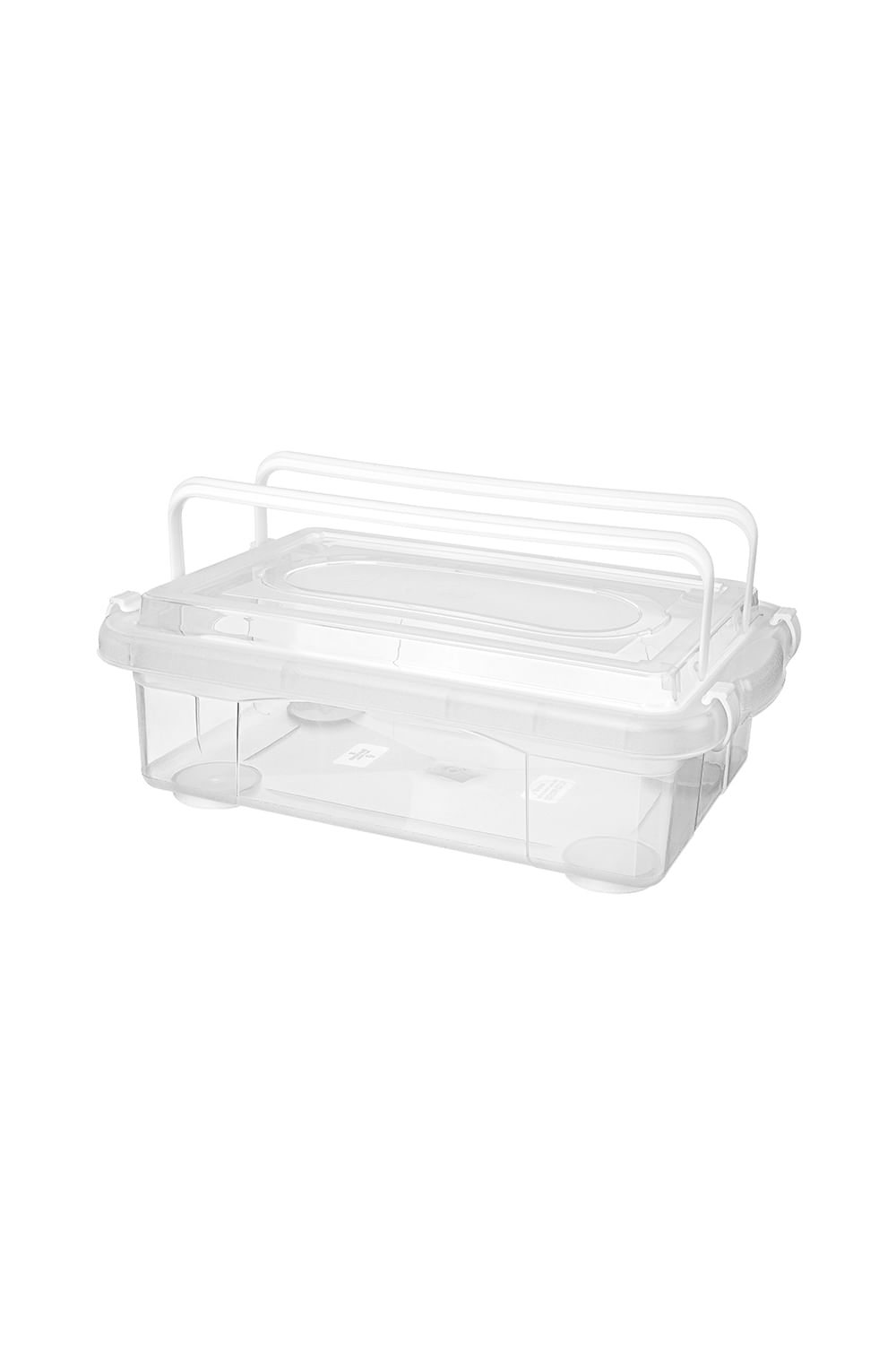 Caixa Organizadora Sanremo Top Stock em Plástico Cristal com Trava Infantil 8,6L