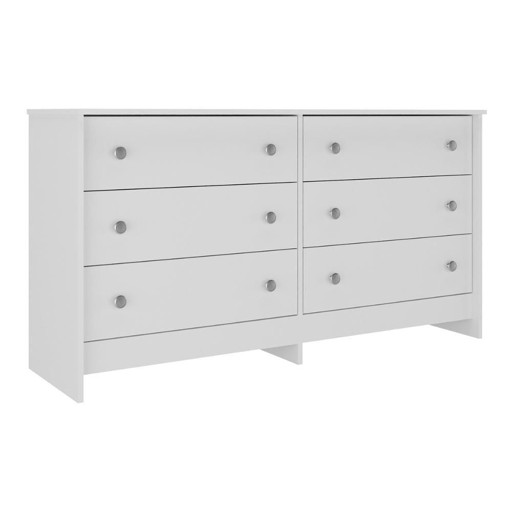 Cômoda 136 Cm Com 6 Gavetas Multimóveis Branco