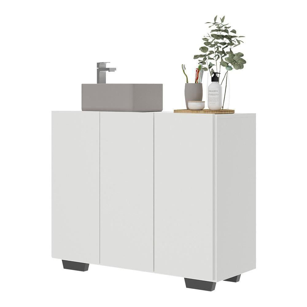 Gabinete Banheiro 3 Portas 90Cm Multimóveis V5031