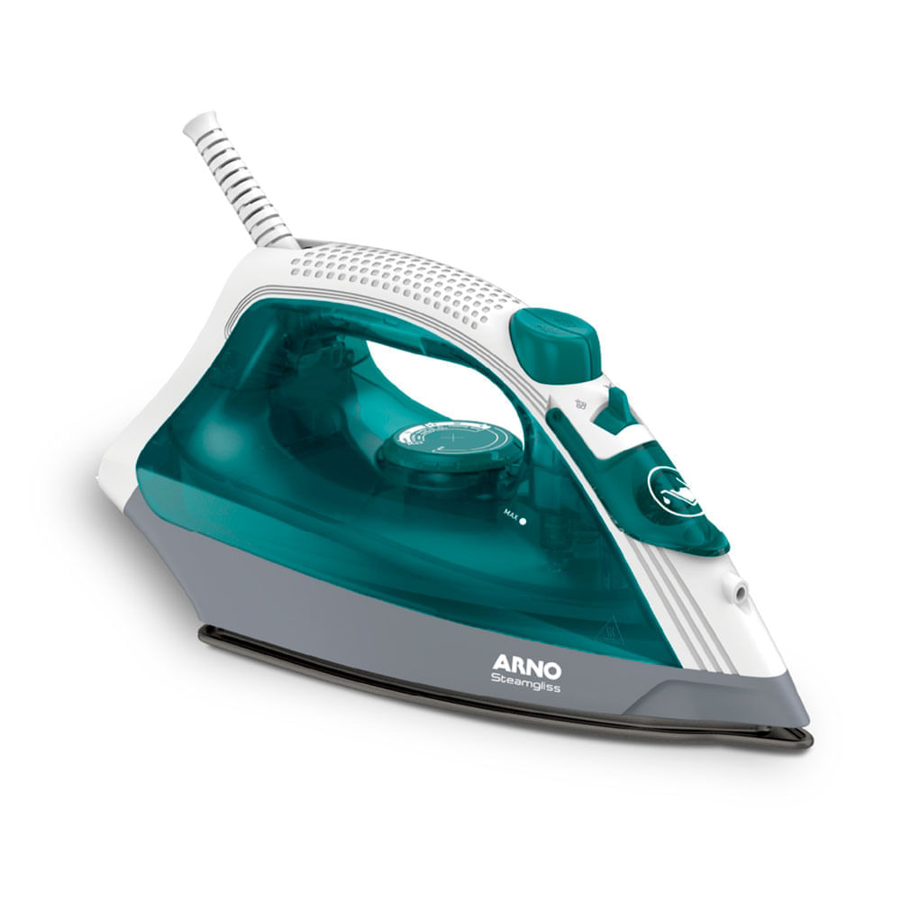Ferro de Passar a Vapor Steamgliss Arno FSGP Branco/Verde 127V