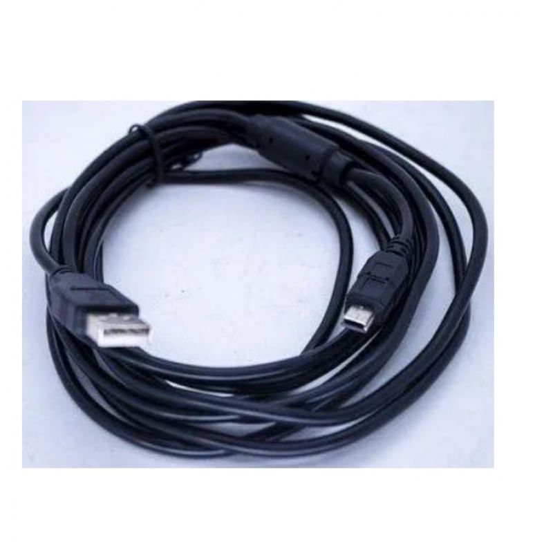 Cabo V3 Mini USB 5 Pinos com 3 metros Passa Dados e Carga
